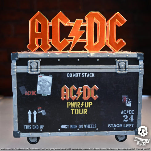 Knucklebonz AC/DC PWR UP Tour Rock Ikonz On Tour Road Case Statue