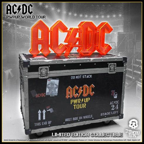 Knucklebonz AC/DC PWR UP Tour Rock Ikonz On Tour Road Case Statue