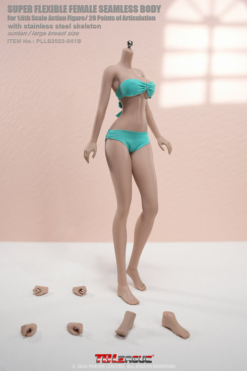 Phicen TBLeague S51B Suntan, Large Bust Female Seamless 1/6 Action Figure
