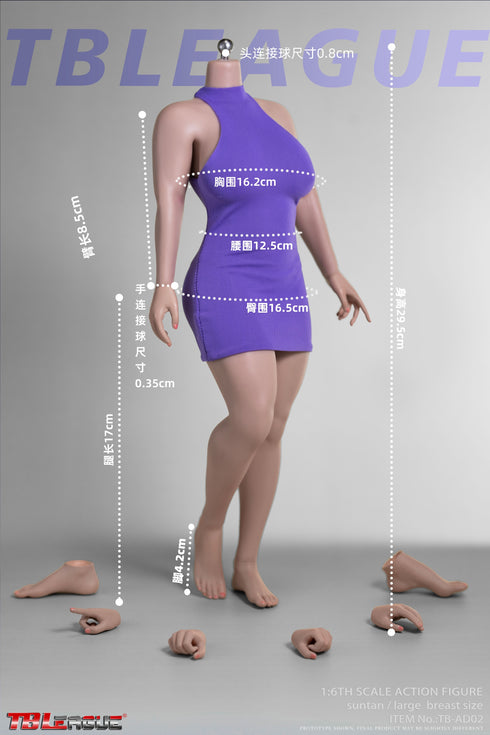 Phicen TBLeague TB-AD02 Suntan, Large Bust Female Seamless 1/6 Action Figure