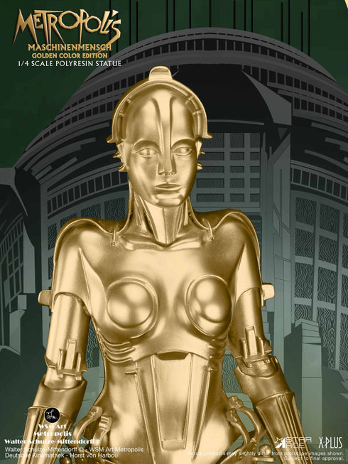 Star Ace Toys Metropolis Maschinenmensch Metallic Gold 1/4 Statue