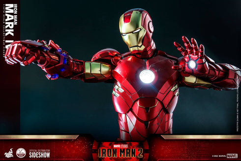 Hot Toys Iron Man Mark IV & Suit-Up Gantry - Iron Man 2 - QS020 & ACS02 - 1/4 Scale Collectible Figure Set