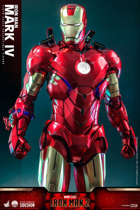 Hot Toys Iron Man Mark IV & Suit-Up Gantry - Iron Man 2 - QS020 & ACS02 - 1/4 Scale Collectible Figure Set