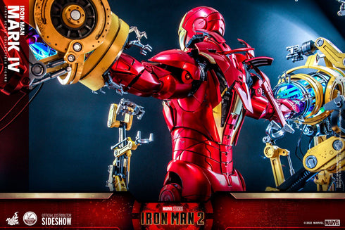 Hot Toys Iron Man Mark IV & Suit-Up Gantry - Iron Man 2 - QS020 & ACS02 - 1/4 Scale Collectible Figure Set