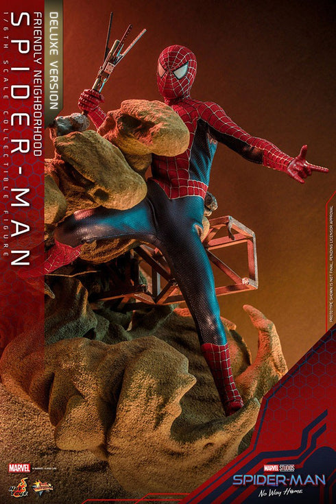 Hot Toys Friendly Neighborhood Spider-Man (Deluxe Version) - No Way Home - MMS662 - 1/6 Scale Collectible Figure