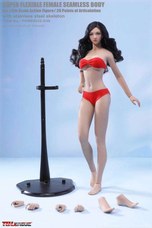 Phicen TBLeague S49 Suntan, Medium Bust Female Seamless 1/6 Action Figure