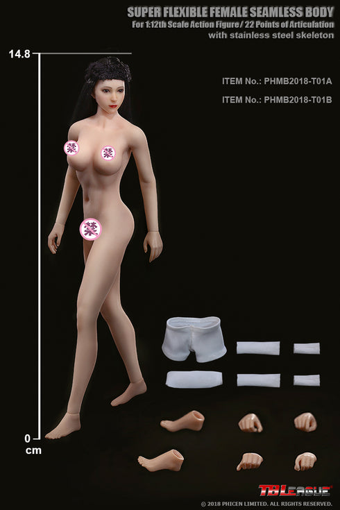 Phicen TBLeague T01B Suntan, Medium Bust Female Seamless 1/12 Action Figure