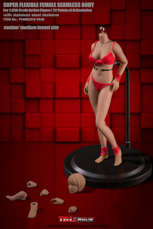 Phicen TBLeague T03B Suntan, Medium Bust Female Seamless 1/12 Action Figure