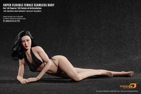 Phicen S17B Suntan, Medium Breast Size Female With Removable Feet Seamless 1/6 Body Action Figure - Movie Figures - 5