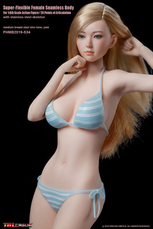 Phicen TBLeague S34 Pale, Medium Bust Female Seamless 1/6 Body Action Figure