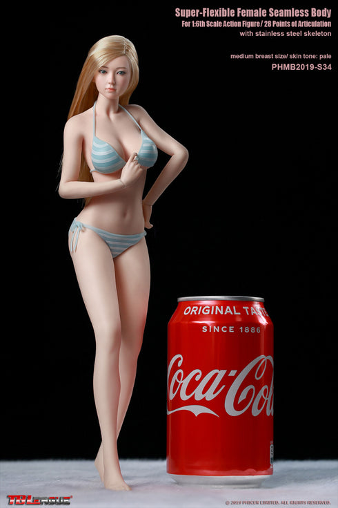 Phicen TBLeague S34 Pale, Medium Bust Female Seamless 1/6 Body Action Figure