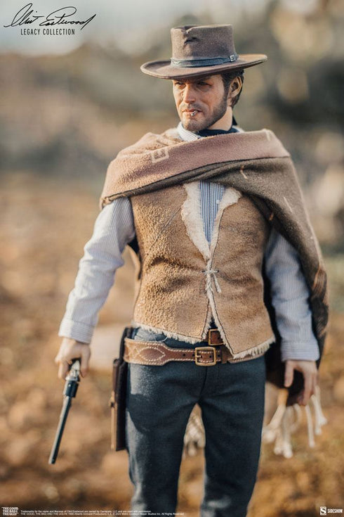 Sideshow Collectibles The Good, The Bad and the Ugly Clint Eastwood Legacy Collection The Man With No Name 1/6 Action Figure - Opened Box