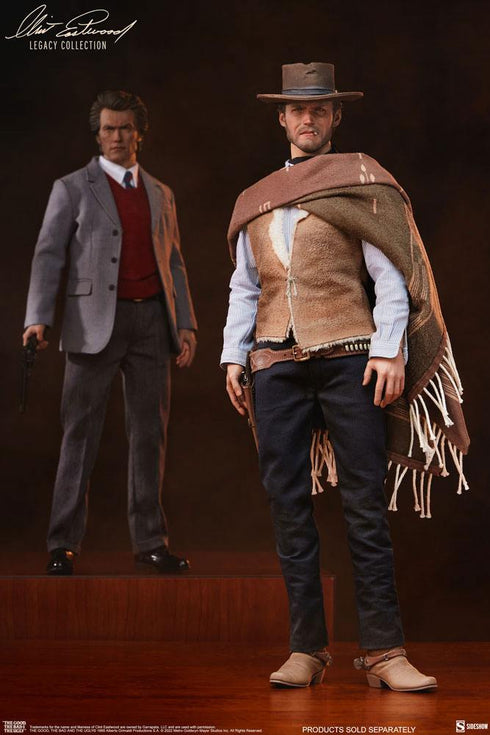 Sideshow Collectibles The Good, The Bad and the Ugly Clint Eastwood Legacy Collection The Man With No Name 1/6 Action Figure - Opened Box