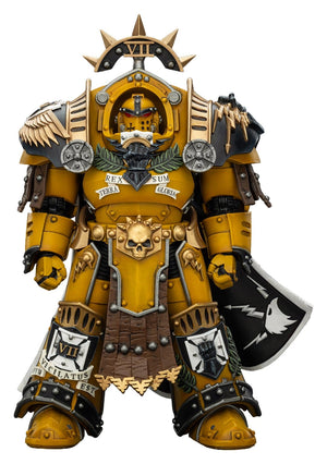 JOYTOY Imperial Fists Legion Praetor in Tartaros Terminator Armour with Power Sword and Vigil Storm Shield  - Warhammer The Horus Heresy - 1/18 Scale Collectible Figure