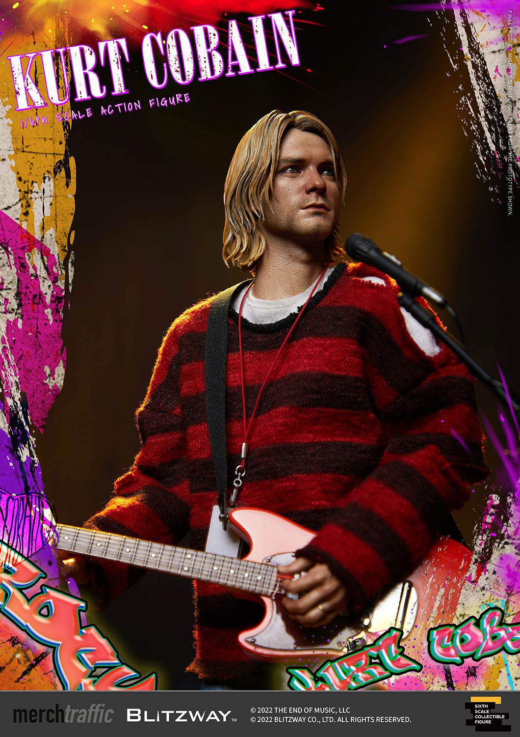 Blitzway Kurt Cobain On Stage 1/6 Action Figure Movie Figures